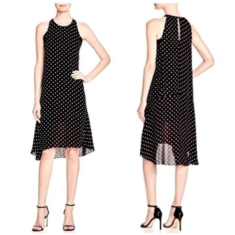Theory Adlerdale Black/White Polka Dot Silk Dress 4